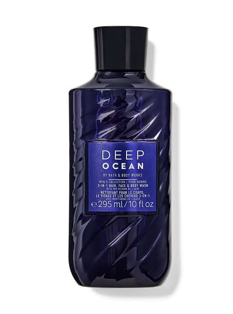 BBW DEEP OCEAN MEN 3-in-1 Hair Face Body Wash Shower Gel 295ml