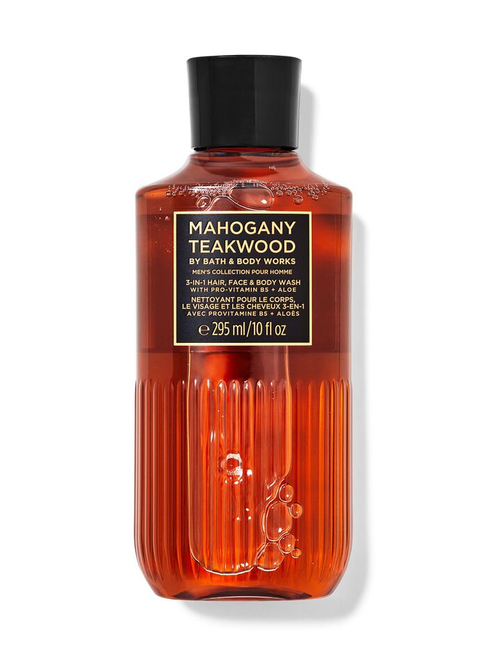 BBW Mahogany Teakwood
3-In-1 Hair, Face & Body Wash 295ml