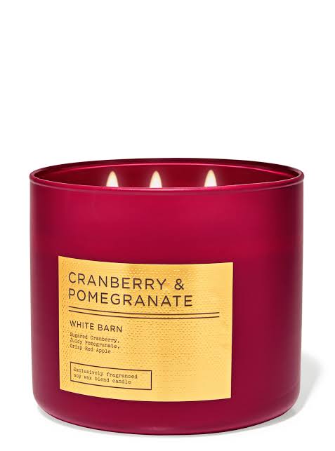 BBW Cranberry and Pomegranate 3 wick candle