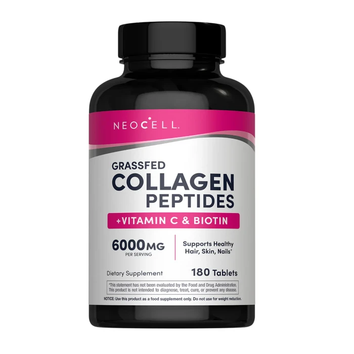 NEOCELL GRASSFED COLLAGEN PEPTIDES+ C & BIOTIN 180 TABLETS