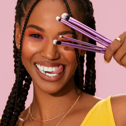 REAL TECHNIQUES EVERYDAY EYE ESSENTIALS MAKEUP BRUSH SET - 8 PCS SET