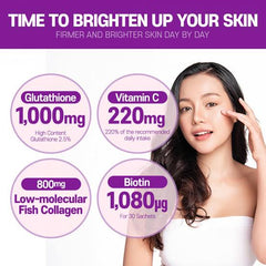 BOTO Glutathione White Small Molecule Collagen C Biotin - 4g x 30 sticks