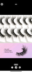 shein Natural False Eyelashes 7 Pairs 5D-11 Natural Long Crisscross Faux Mink Lashes Natural Look  False Eyelashes
