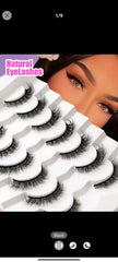 Shein 7 pairs Full Strip Lashes Wispy Cross 5D-11 Faux Mink Lashes Natural Long False Eyelashes Soft Lashes