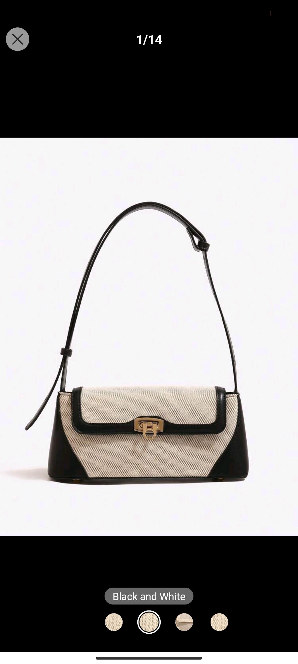 Shein minimalist baguette bag