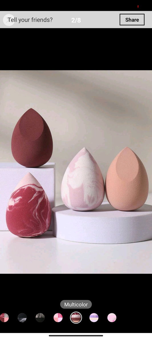 Shein 4 pieces beauty blender  makeup sponge