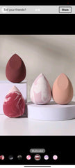 Shein 4 pieces beauty blender  makeup sponge