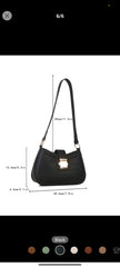 Shein Metal Decor Crocodile Embossed Shoulder Bag