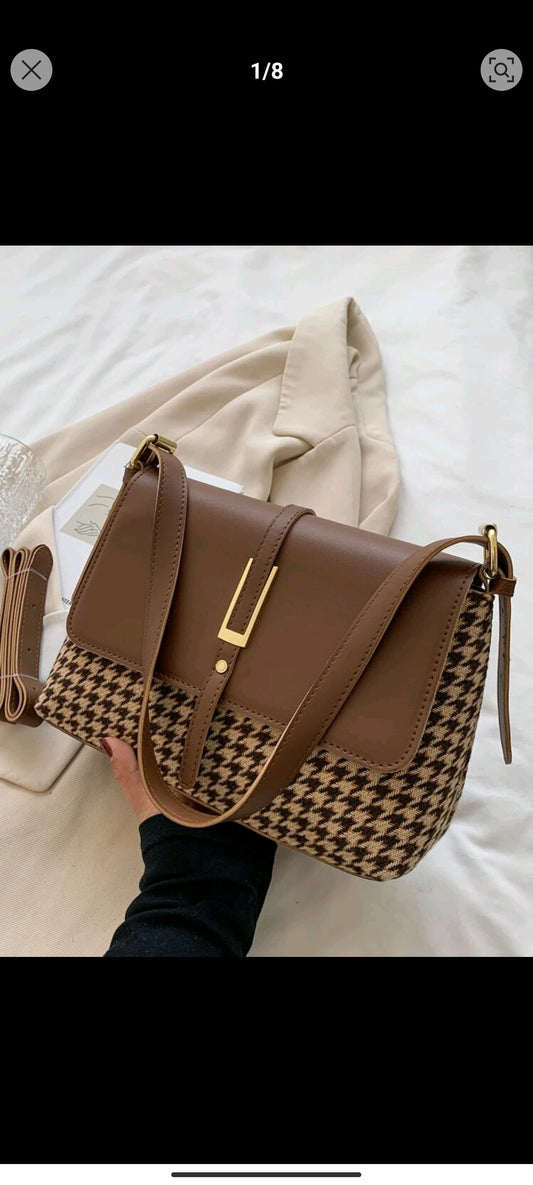 Shein Houndstooth pattern bag