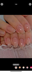 Shein ballet pearl glitter 24pcs nails