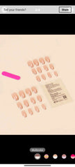 Shein ballet pearl glitter 24pcs nails