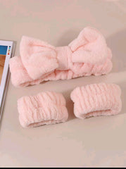 Shein Plush Wristband and Hairband for Facial Cleansing