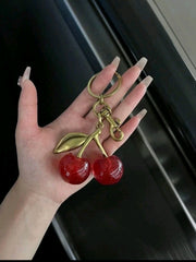 Shein Trendy Cherry Keychain