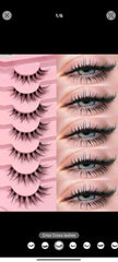 Shein 7 pairs of criss cross eye lashes