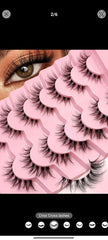 Shein 7 pairs of criss cross eye lashes