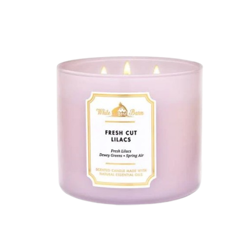 Bath & Body Works White Barn  Fresh Cut Lilacs – 3 Wick Candle