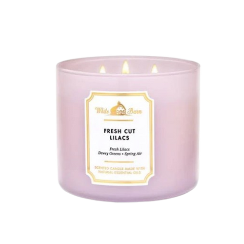 Bath & Body Works White Barn  Fresh Cut Lilacs – 3 Wick Candle