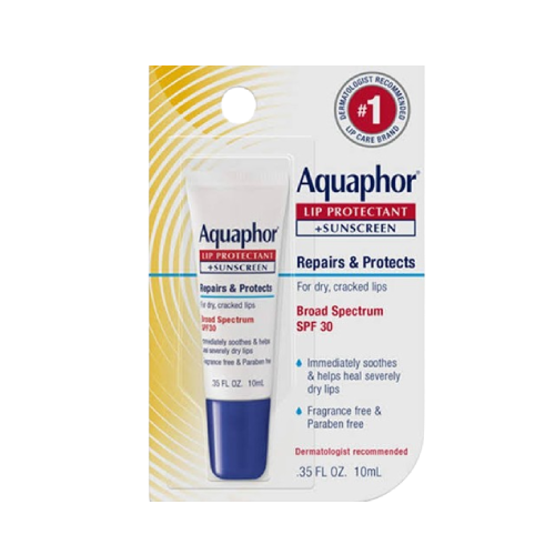 Aquaphor Lip Protectant and Sunscreen, SPF 30, Lip Balm For Chapped Lips