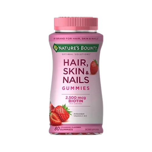 Nature's Bounty Hair, Skin &Nails Gummies with Biotin 80 gummies