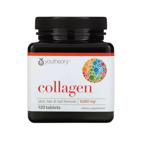Youtheory Collagen Hair, Skin & Nail Formula, 6,000 Mg, 120 Tablets