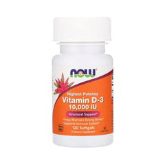 Now Vitamin D-3 10,000 IU 120Softgels expiry 2026