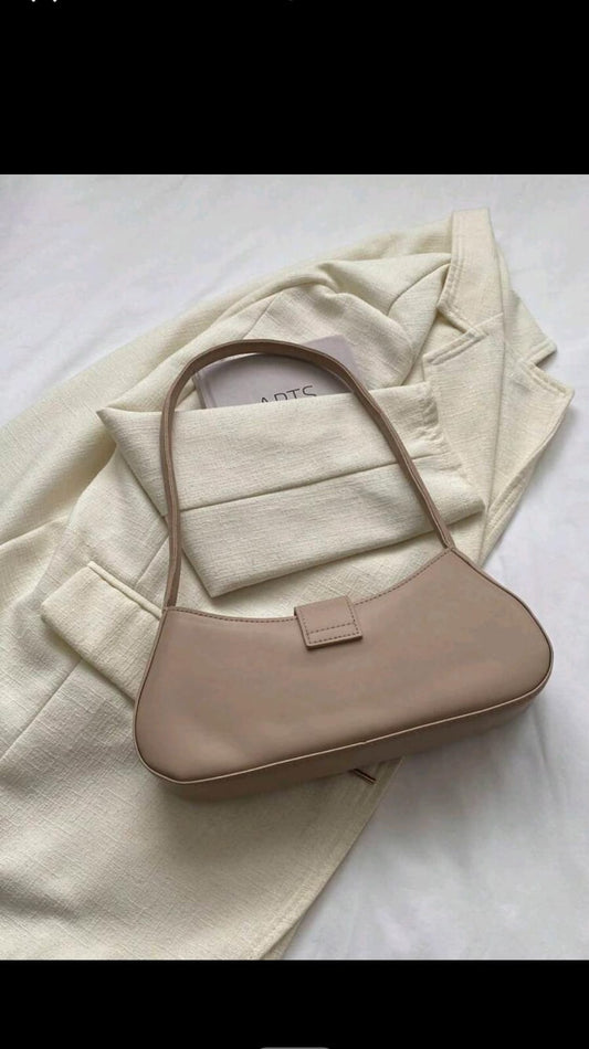 Shein - Minimalist Baguette Bag Medium Buckle Decor Elegant (KHAKEE)