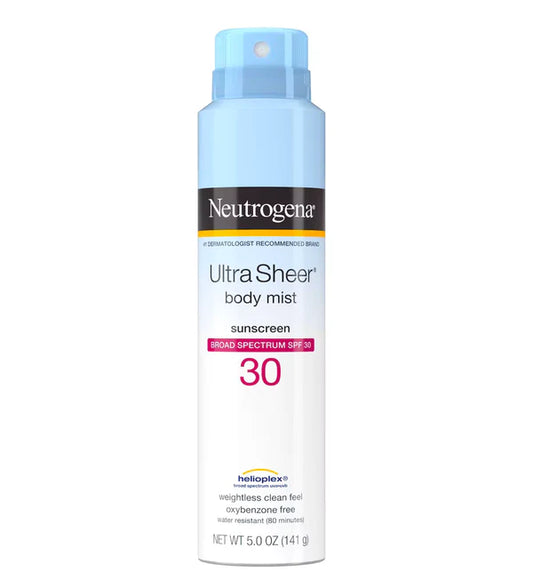 Neutrogena Ultra Sheer Sunscreen Spray SPF 30 141g (Expiry 04/24)