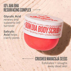 Sol de Janeiro Bom Dia Body Scrub 10% AHA BHA Resurfacing Complex + Crushed Maracujá Seeds 220g