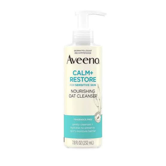 Aveeno Calm + Restore 
Nourishing Oat Cleanser, For Sensitive Skin  232ml