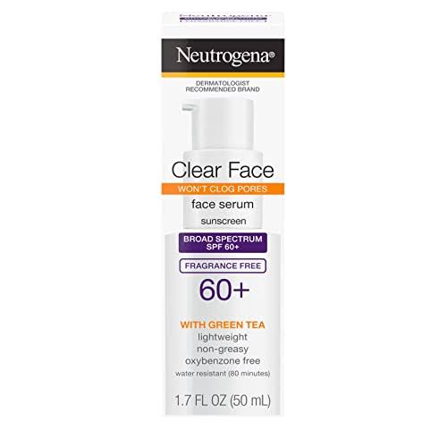 Neutrogena® Clear Face Serum Sunscreen with Green Tea Broad Spectrum SPF 60+ Fragrance Free (9/24)