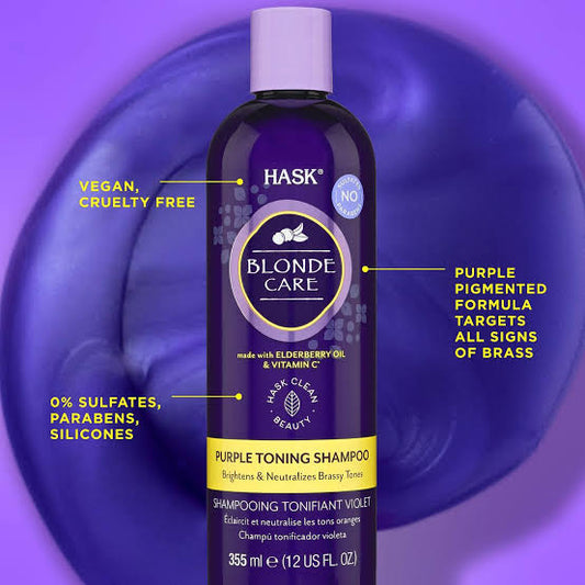 HASK BLONDE CARE PURPLE TONING SHAMPOO