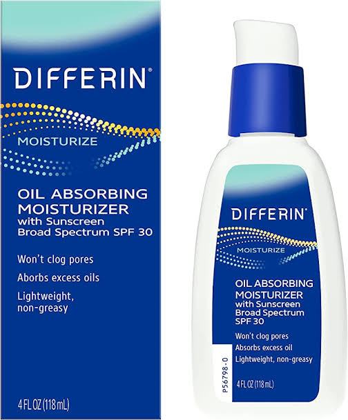 Differin Oil Absorbing Moisturizer with Sunscreen Spf 30