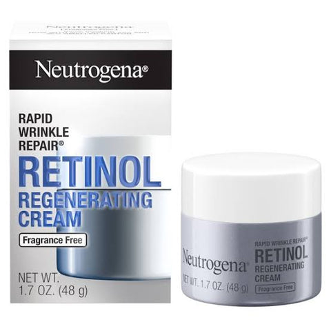 Neutrogena Rapid Wrinkle Repair Regenerating Retinol Cream, Fragrance-Free + Hyaluronic Acid 48g