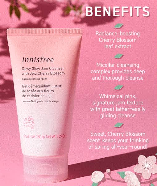Innisfree Jeju Cherry Blossom Dewy Glow Jam Cleanser 150g