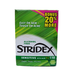Stridex Medicated Acne Pads, Sensitive Skin, 110 pads