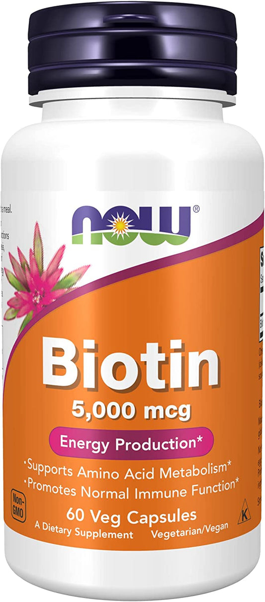 NOW Biotin 5000mcg 60 veg Caps