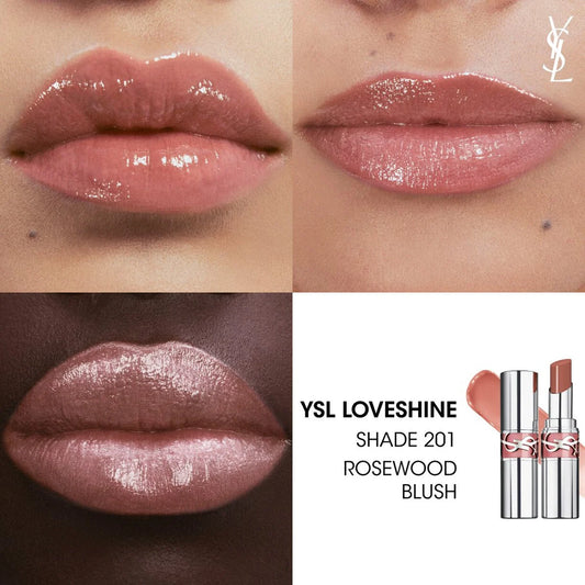 YSL LOVESHINE LIP OIL STICK mini 1.3g  (201 Rosewood Blush)