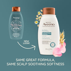 Aveeno Rosewater & Chamomile Blend Soothe and Soften Shampoo 345ml