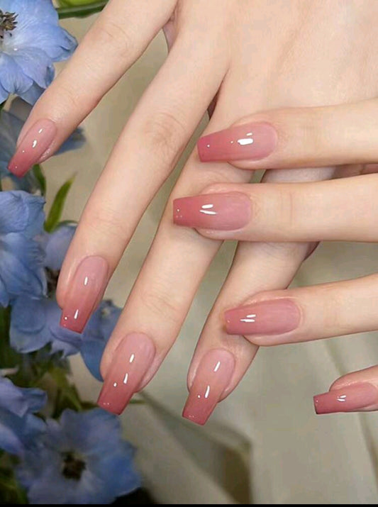 Shein Gradient Ombre 24pcs False Nails