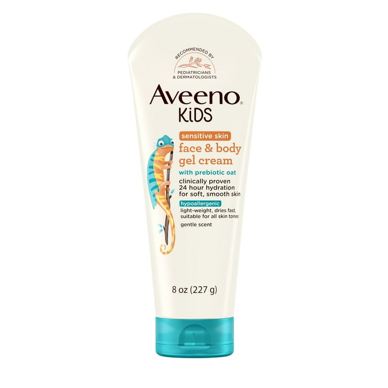 Aveeno Kids Face and Body Gel Cream Lotion for Sensitive Skin, 227g