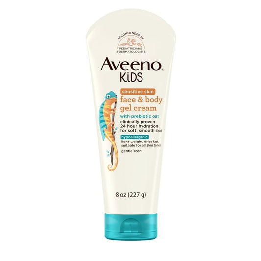 Aveeno Kids Face and Body Gel Cream Lotion for Sensitive Skin, 227g