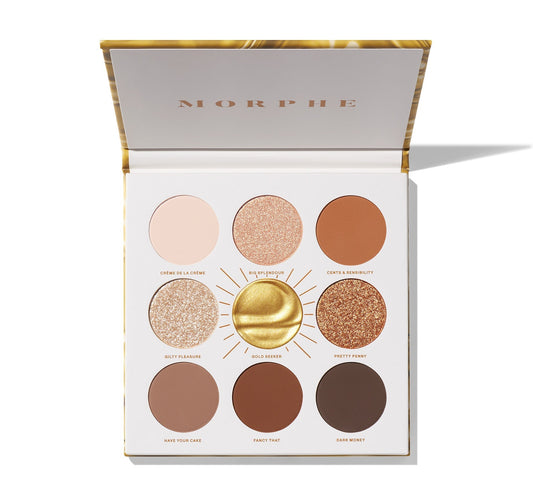 Morphe Rich & Foiled Artistry Eye Shadow Palette -Gold Seeker