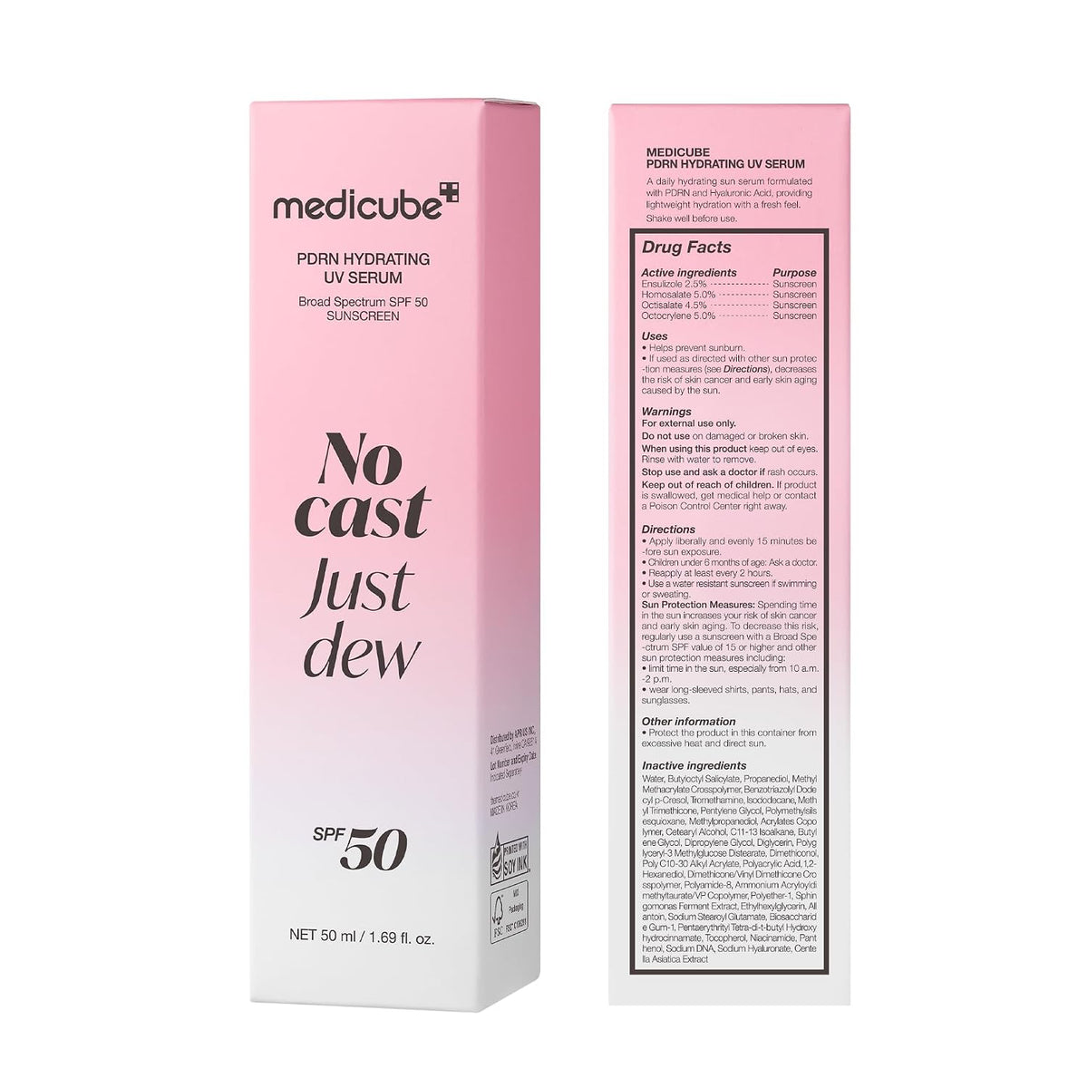 Medicube No Cast Just Dew Sunscreen (Spf 50+) 50ml