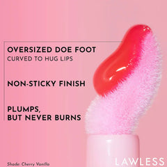 LAWLESS Forget The Filler Lip Plumper Line Smoothing Gloss (cherry vanilla) full size no box