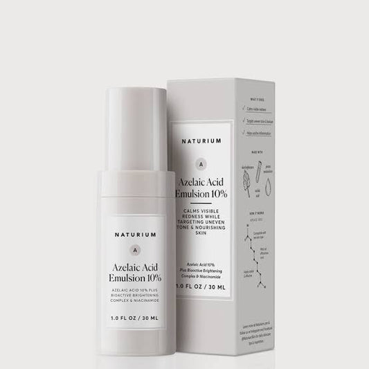 Naturium Azelaic Acid emulsion 10%, Brightening Face & Skin Care Treatment with Niacinamide & Vitamin C 30ml