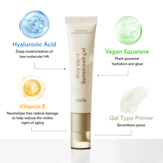 Abib Airy clear sunscreen gel Smoothing tube 30ml