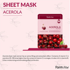 Farmstay Visible Difference Mask Sheet Acerola single piece