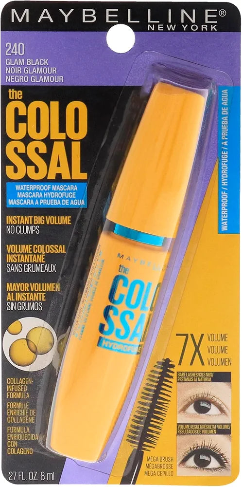 MAYBELLINE The Colossal Volum' Waterproof Mascara Glam Black