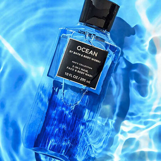 BBW OCEAN MEN 3-in-1 Hair Face Body Wash Shower Gel 295ml