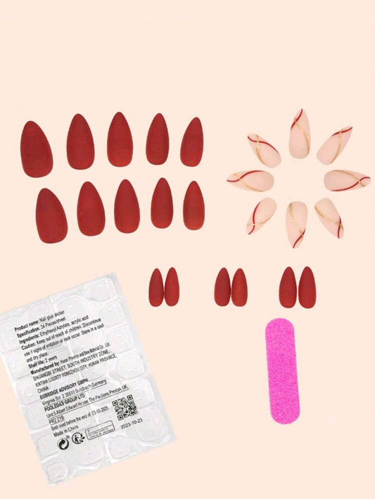 Shein Almond Shaped Nails 24pcs (no Box)